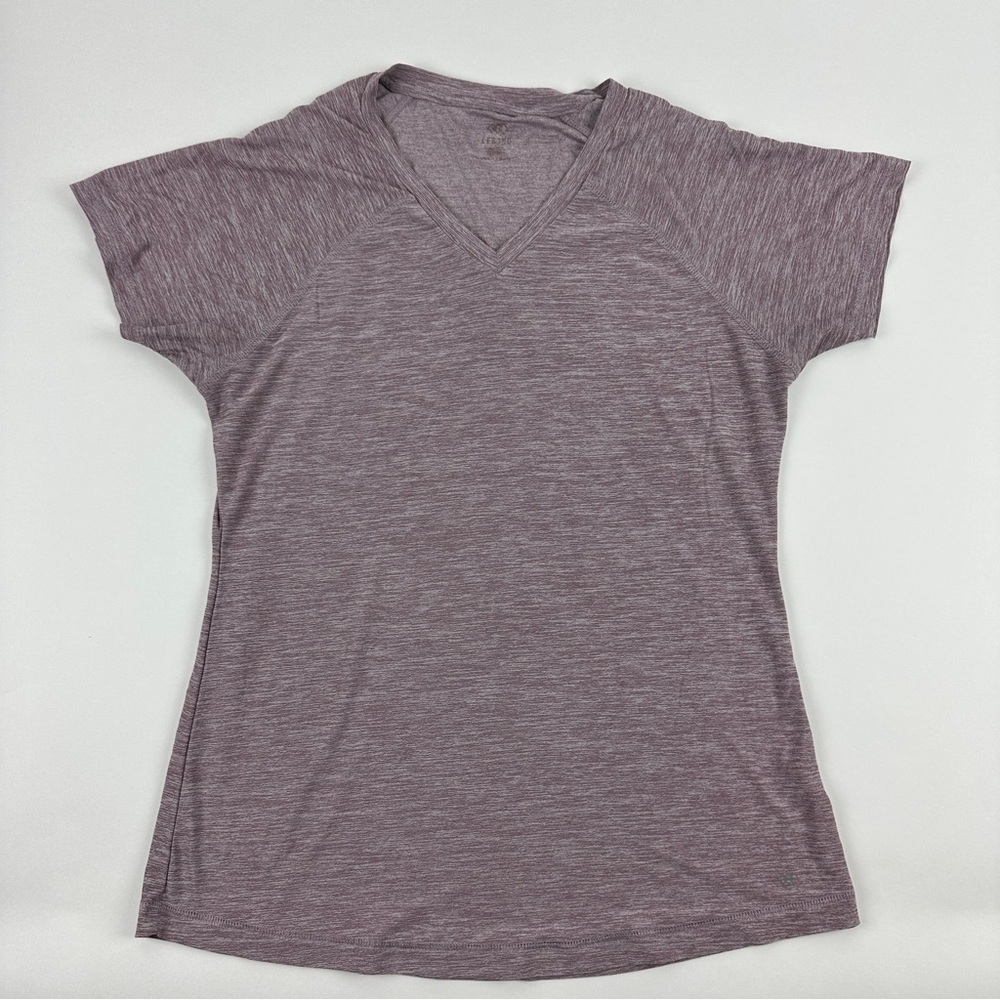 Leg3nd Tshirt Womens Medum Pink Vneck Cap Sleeve